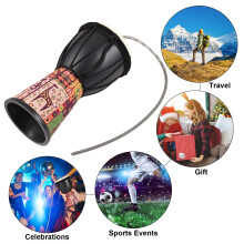 4 Inch PVC Thunder Drum with Bright Colors, Portable Sound Effect for Events