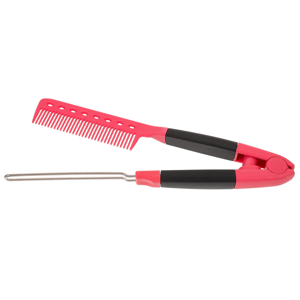 Artibetter Rosy Abs Alloy Professional Hair Straightening Comb For Women