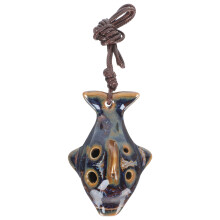 Przenośna Niebieska Ocarina Ceramiczna 6-Otworowa Na Ćwiczenia