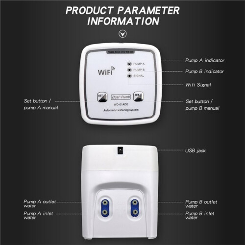 WIFI Intelligent Watering Device Double Pump Timed Automatic Drip Irrigation System APP Controller for Garden Flower 2