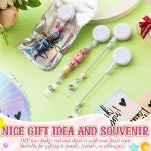 10 Sets Beaded Badge Reel Set Retractable Clip Holder for Beading for Jewelry DIY GiftCraft Making B