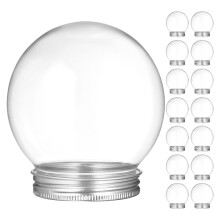 Zestaw 9 przezroczystych globusów śnieżnych 270 ml – DIY, ozdoby