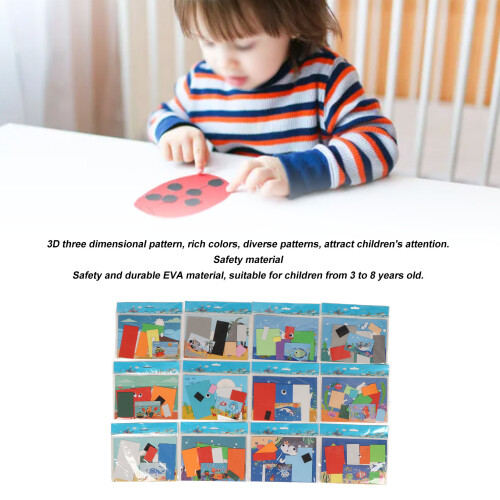 12pcs 3D EVA Foam Sticker Type 3 for Ages 3-8 2