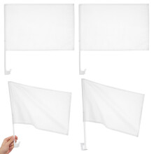 4Pcs Durable White DIY Hand Flags for Sports Events and Fan Cheering