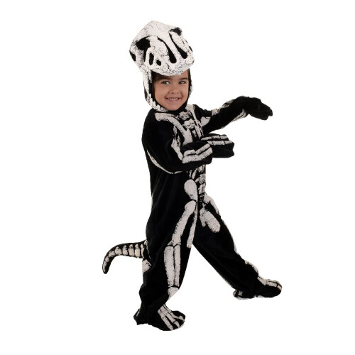 Costume da T-rex scheletro per bambini UNDERWRAPS - Nero/Bianco, Medio 18-24M US