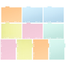 2 Unidades Separador Página Índice Plástico Colorido para Caderno A5