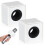 2 microfones quadrados portáteis em ABS com logo, brancos 1