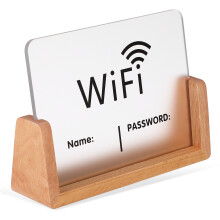 placa de sinalização wi-fi com senha para empresa