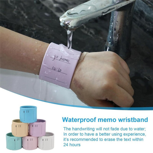 Conjunto de Pulseiras de Tapa de 14 Unidades, Pulseira de Lembrete de Silicone Reutilizável de 9,4 X 1,8 Polegadas, Bloco de Notas de Pulso Vestível