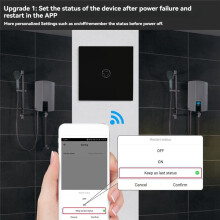 WiFi Boiler /Water Heater Controller 20A Tuya APP Remote Control Alexa Home Voice Glass Panel EU Plug Black