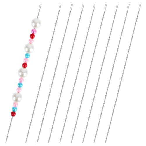 10 agulhas para miçangas, artesanato com contas e joias diy