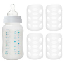 4 capas de silicone para mamadeira, protetores de frasco, creche