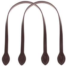 2 Peças Alças De Couro Sintético Para Bolsa Feminina Café