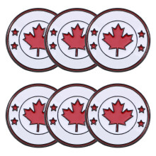 6Pcs Red Canada Flag Lapel Pins Zinc Alloy Brooches for Men and Women