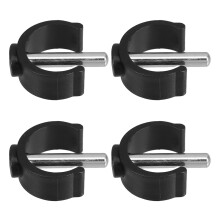 4 braçadeiras ajustáveis para bengalas, fecho segurança, tubos 25 e 28 mm