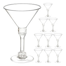 10 unidades copo vinho transparente plástico copos martini recipientes