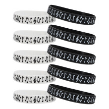 10 pulseiras elétricas com sílabas musicais em silicone para concerto