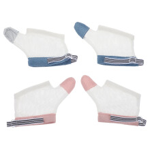 2 pares de luvas ajustáveis para bebê anti-chupeta