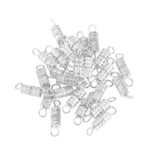 20 Unidades Fecho Tipo Tambor Com Parafuso Para Pulseira Cobre Prateado