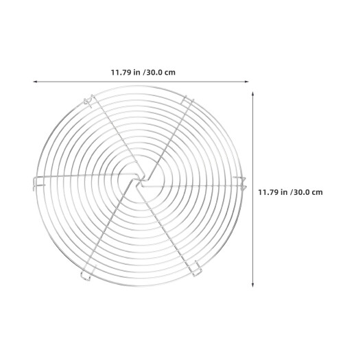 Stainless Steel Round Baking Wire Rack Silver for Cake Cooling 2