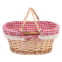 Panier En Osier Rouge Élégant Pour - Cadeaux