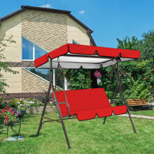 (red, 190T) Waterproof Garden Swing Canopy & Seat Cover