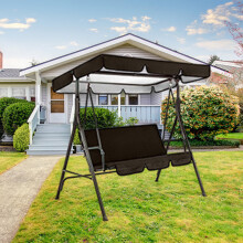 (Black, 190T) Waterproof Garden Swing Canopy & Seat Cover