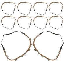 10 stuks Geweven Haarband DIY Materiaal voor Krans Hoofdtooi Brown