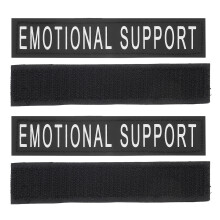 2Pares Patches Refletivos Para Coleira De Cão Em PU Preto Durável