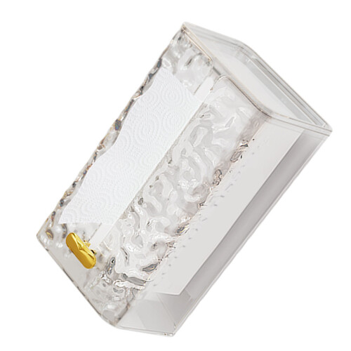 Clear PET ABS Wall-Mount Tissue Dispenser, 381g