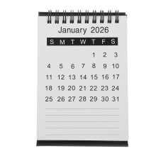 Mini Skrivbordskalender 2026: Kompakt Stående Vändbar För Planering