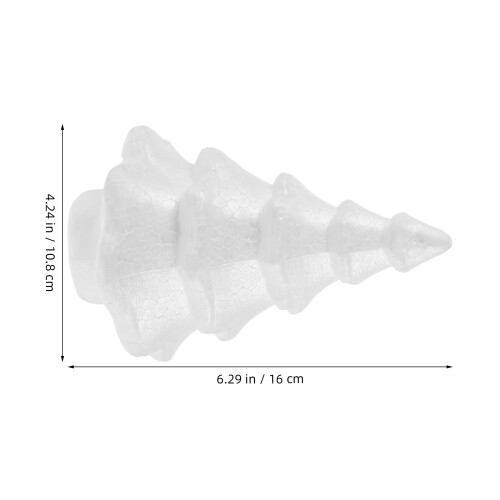 10Pcs White Foam Christmas Tree 150Mm Diy Polystyrene Cone Craft 1