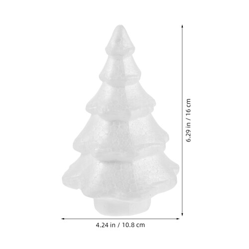 10Pcs White Foam Christmas Tree 150Mm Diy Polystyrene Cone Craft 2