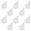 10Pcs White Foam Christmas Tree 150Mm Diy Polystyrene Cone Craft 7