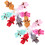 48Pcs Plush Bunny Keychain Pendants Assorted Colors Soft Rabbit Charms 3