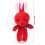 48Pcs Plush Bunny Keychain Pendants Assorted Colors Soft Rabbit Charms 10