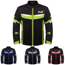 HWK Mesh Motorcykeljakke til Mænd & Kvinder, Sommerkøregrej m/Polstring, Åndbart Cordura & Reflekterende Detaljer