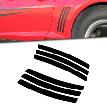 Xotic Tech Kompatibel med Chevy Camaro L&R Sido Vent Infällning Svart Rand Dekal Inlägg Klistermärke 2010-2021