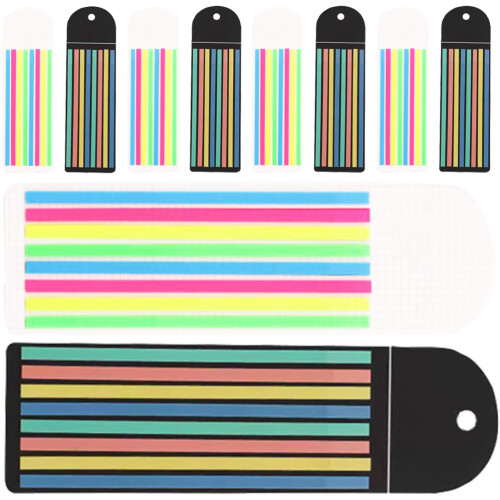 Assorted Color Transparent Highlight Strips Portable Page Flags 1