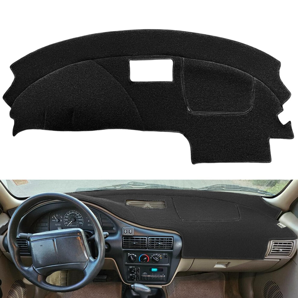 Dashboard Cover Dash Cover Mat Pad Carpet Custom Fit For Chevy Chevrolet Cavalier 1995-2005 (Black) Y46 Black 699964225903
