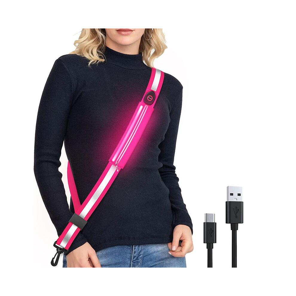 Led Reflective Belt Sash For Walking At Night,Rechargeable Led Light Running Belt For Runners Walkers, 4712166959158