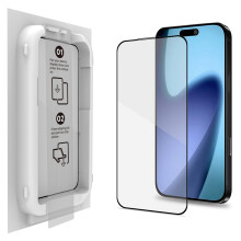 iPhone 17 Displayschutz aus gehärtetem Glas mit Applikator