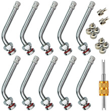 AUKISS TR545D Válvulas para Neumáticos de Camión, Válvulas de Latón de 60 Grados Compatibles con Ruedas de Aluminio de 22.5in 24.5in