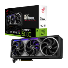 ASUS ROG Astral GeForce RTX 5080 OC Edition Gaming Graphics Card (PCIe 5.0, 16GB GDDR7, HDMI/DP 2.1, 3.8-Slot, 4-Fan Design, Axial-tech Fans, Patented