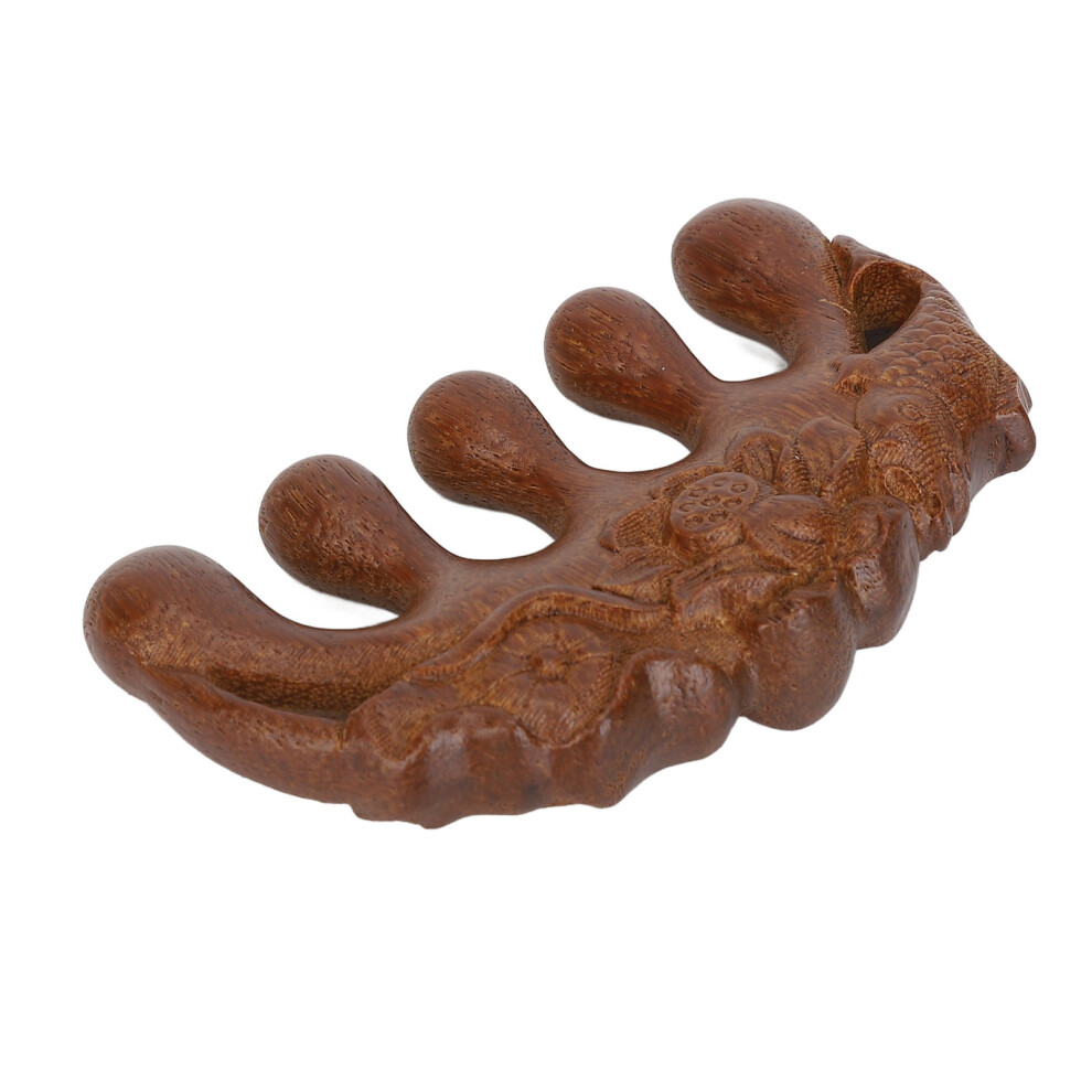 Sandalwood Gua Sha Comb with 20ml Essential Oil, Wide Tooth Scalp Massager