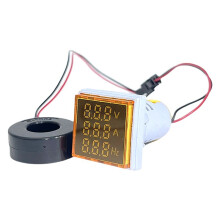 LED Digital Voltmeter Ammeter Hertz Meter AC6-500V Signal Lights Voltage Current Frequency Meter Indicator Tester Yellow