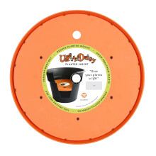 Bloem Ups-A-Daisy Rund Planter Indsats: 11" - Orange - Holdbar Resin Skive, Drænhuller, Brug Mindre Pottejord