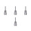 4Pcs Carbon Steel Multi-Functional Pipe Threading Tools Silver 8