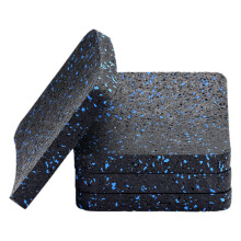 Tapis de Tapis de Course, Tapis d'Exercice en Caoutchouc Haute Densité 3.94" x 3.94" x 0.5" (4 PCS) Noir
