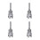 4Pcs Carbon Steel Multi-Functional Pipe Threading Tools Silver 9